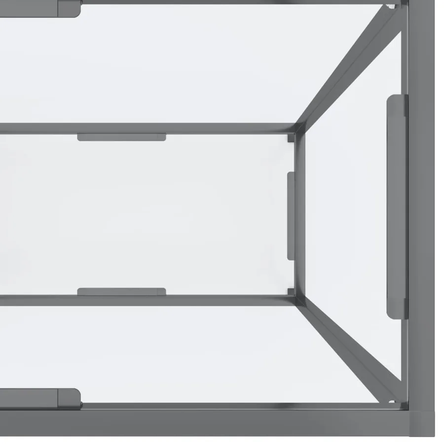 Table console Transparent 160x35x75,5 cm Verre trempé - 6