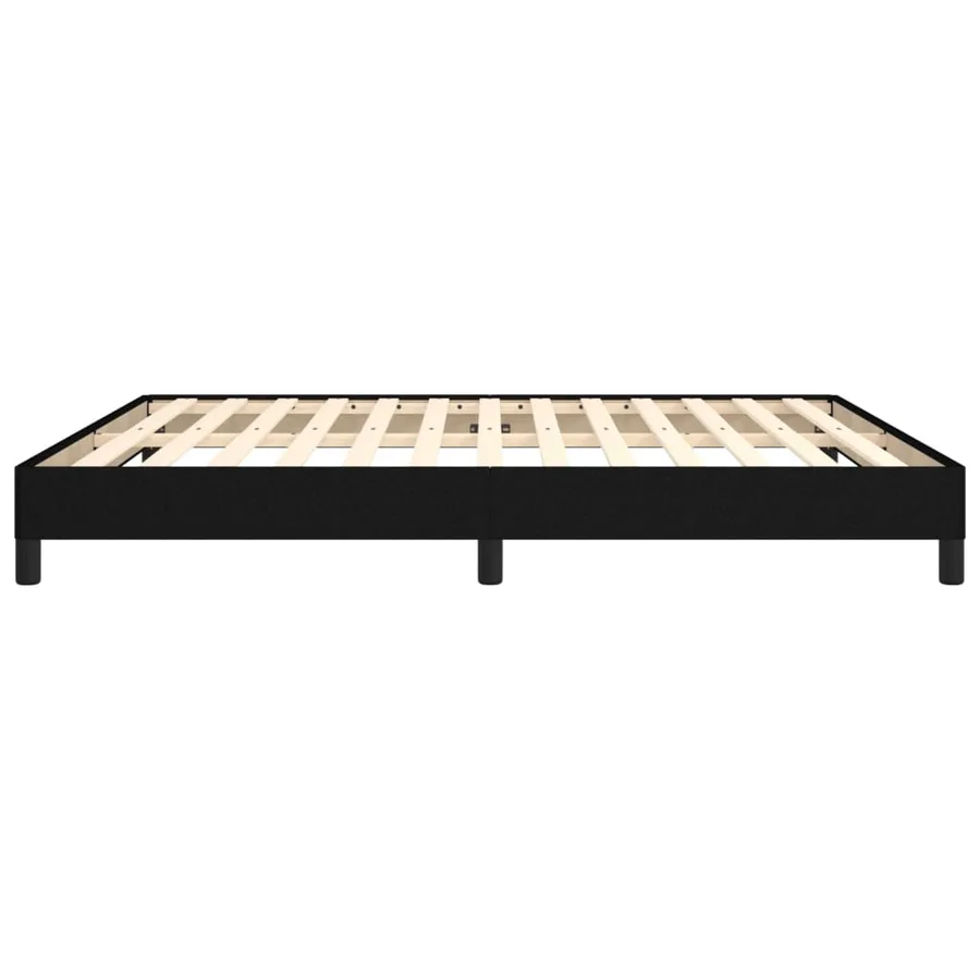 Cadre de lit sans matelas noir 180x200 cm tissu - 6