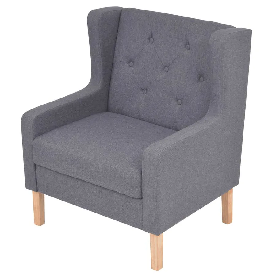 Ensemble de canapés 2 pcs tissu gris - 6
