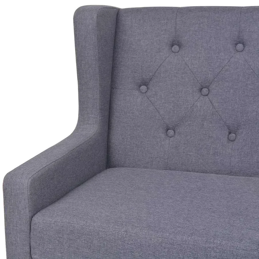 Ensemble de canapés 2 pcs tissu gris - 8