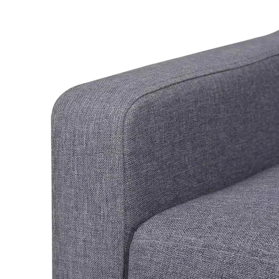 Ensemble de canapés 2 pcs tissu gris - 9