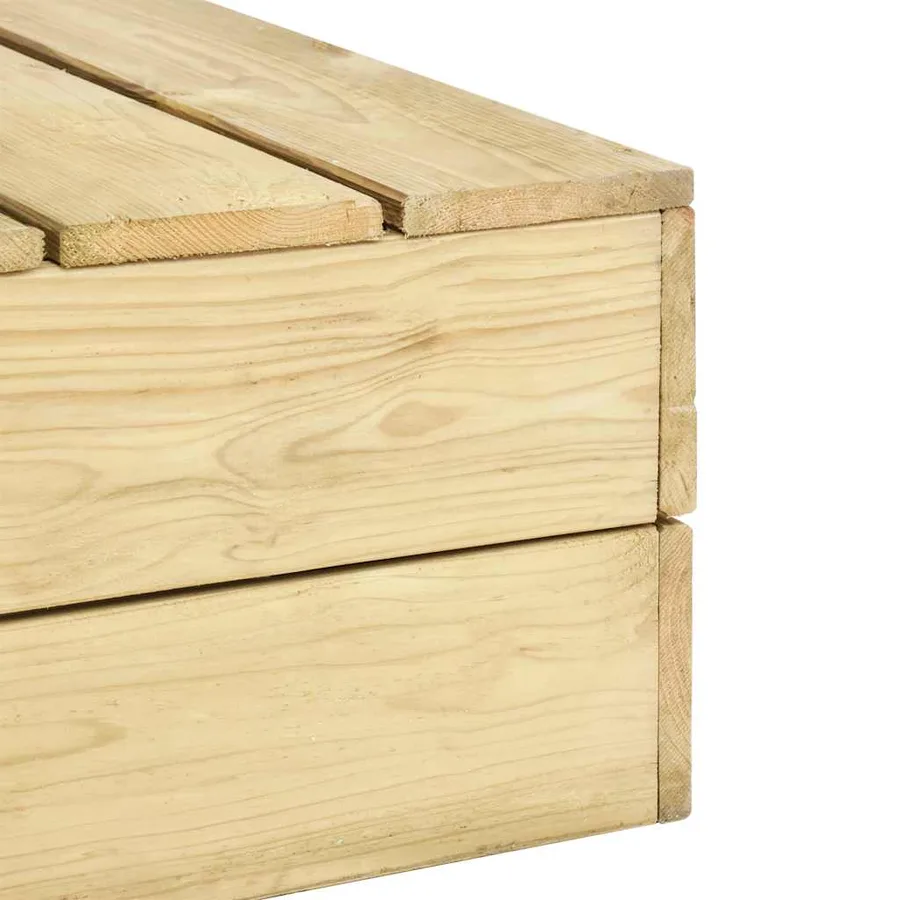 Salon de jardin 3 pcs Bois de pin imprégné - 11