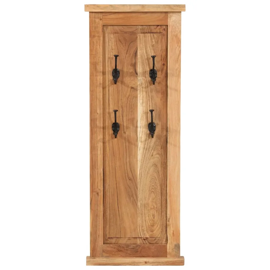 Porte-manteaux 2 pcs Bois massif d'acacia 38x100 cm - 4