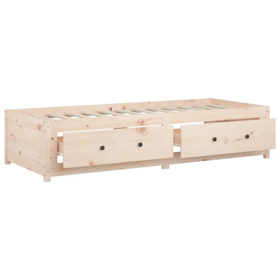 Lit de jour 75x190 cm Petit simple Bois de pin massif - 10