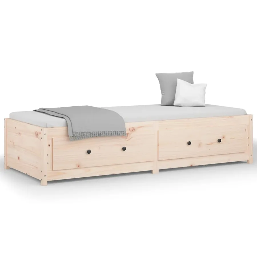 Lit de jour 75x190 cm Petit simple Bois de pin massif - 2