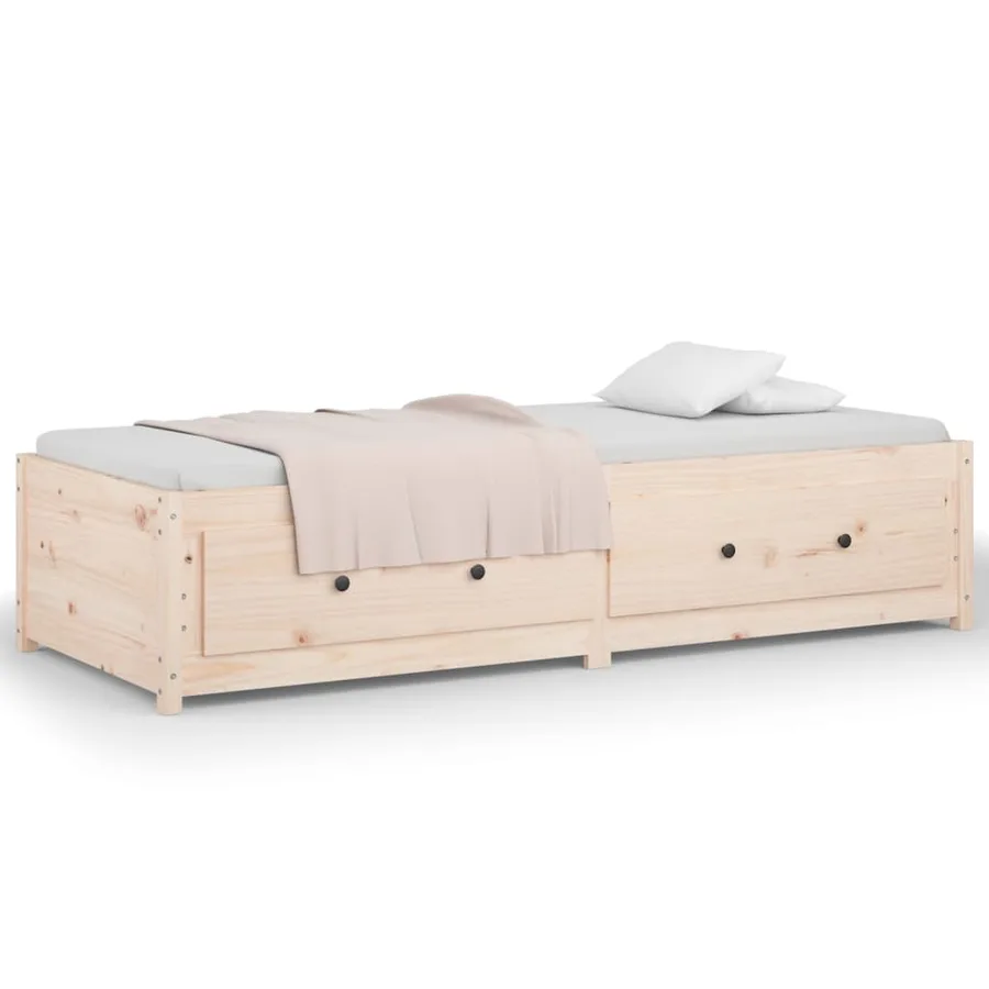 Lit de jour 75x190 cm Petit simple Bois de pin massif - 5