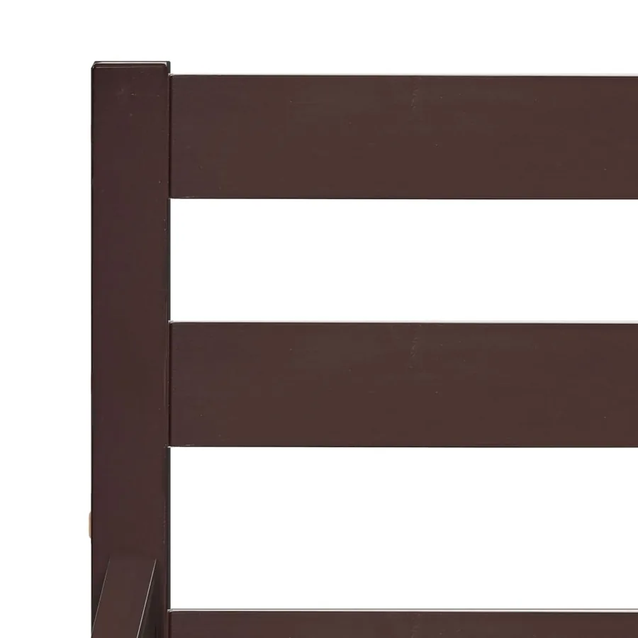 Cadre de lit sans matelas marron foncé pin massif 120x200 cm - 5