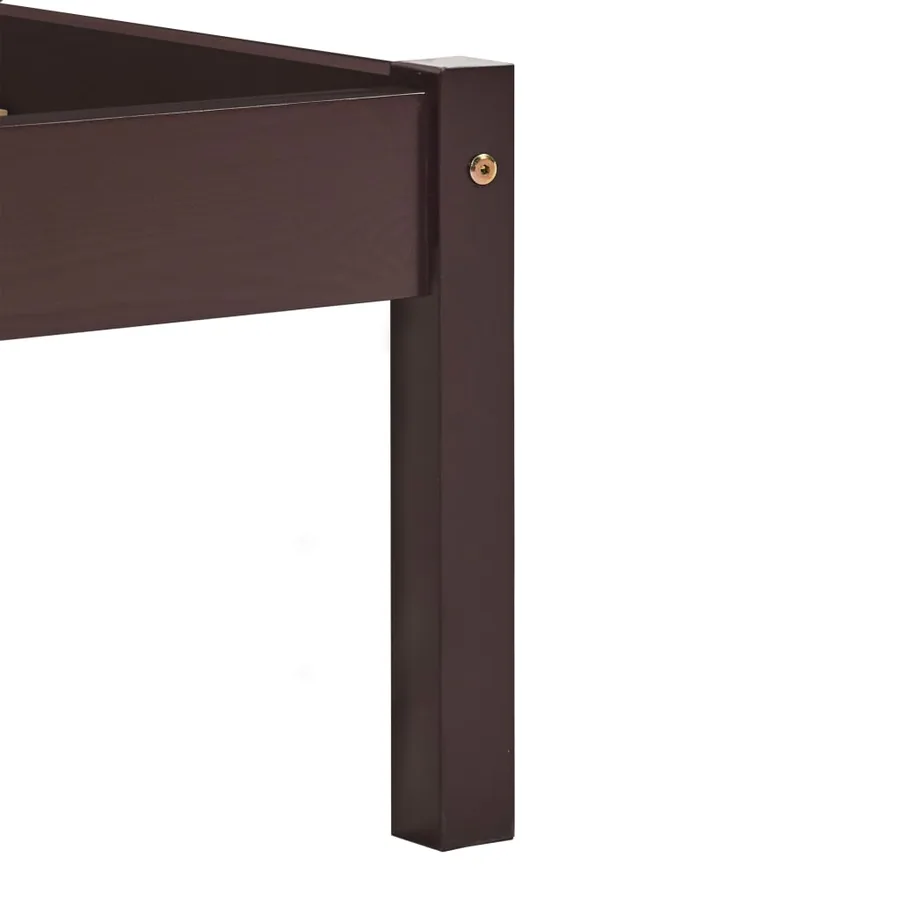 Cadre de lit sans matelas marron foncé pin massif 120x200 cm - 6