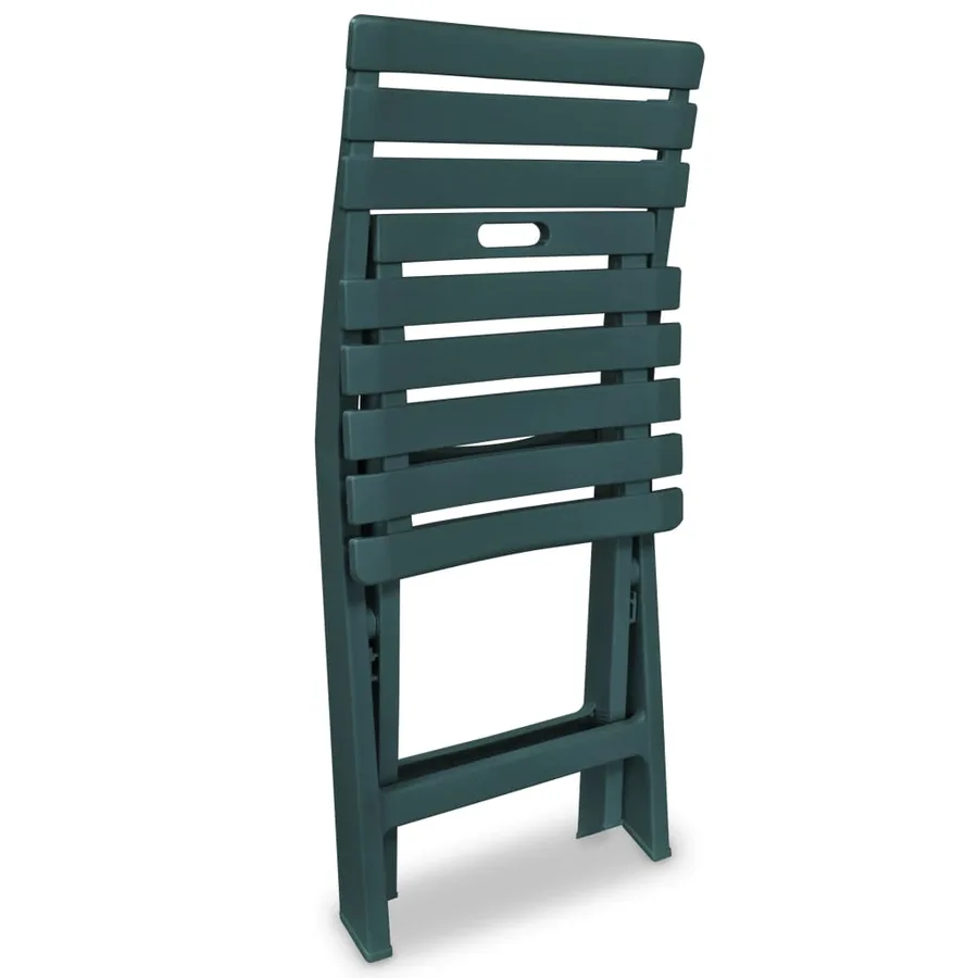 Ensemble de bistro pliable 3 pcs Plastique Vert - 6