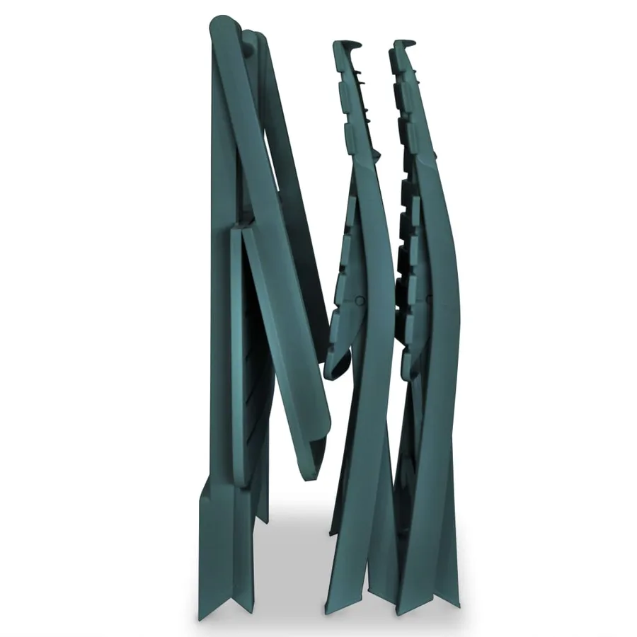 Ensemble de bistro pliable 3 pcs Plastique Vert - 8