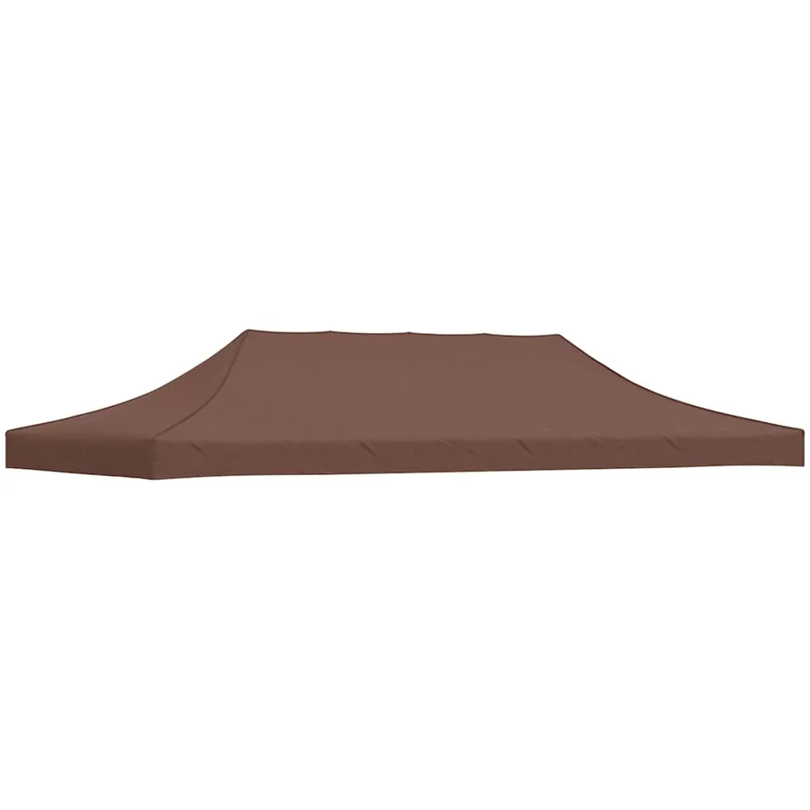 Toit de tente de réception 6x3 m Marron 270 g/m²