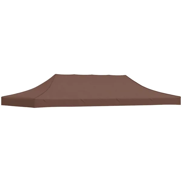 Toit de tente de réception 6x3 m Marron 270 g/m²