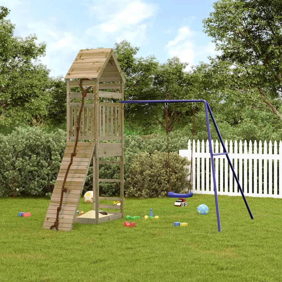 Aire de jeux d'extérieur bois de pin imprégné