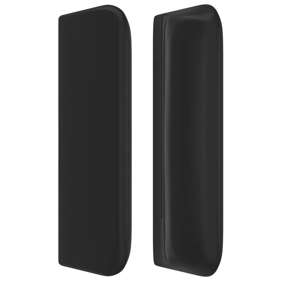Tête de lit avec oreilles Noir 183x16x78/88 cm Similicuir - 4