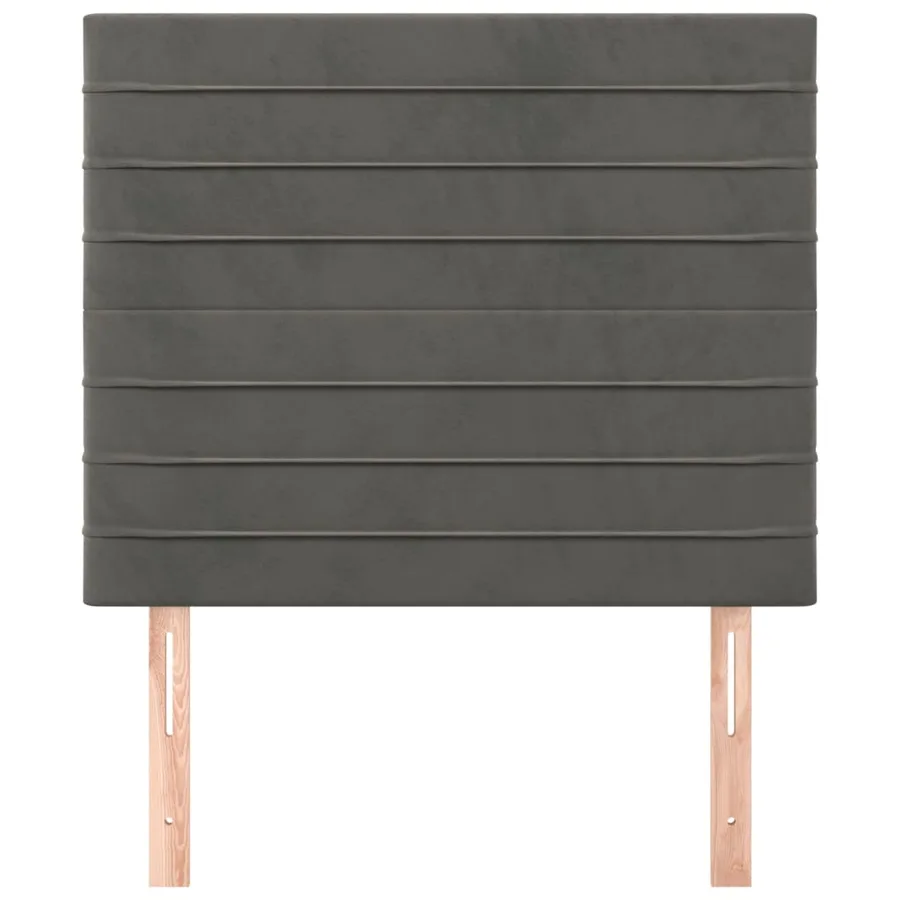 Tête de lit Gris foncé 100x5x118/128 cm Velours - 3
