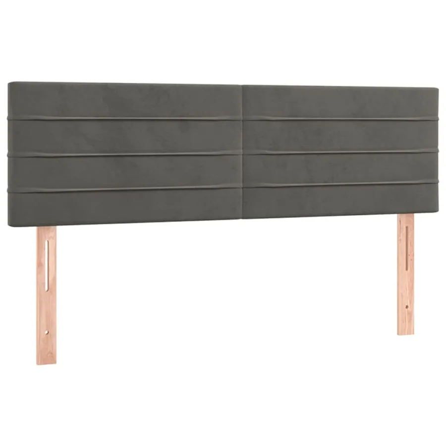 Sommier à lattes de lit avec matelas LED Gris foncé 140x190 cm - 7