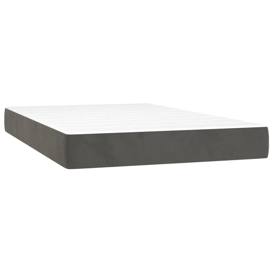 Sommier à lattes de lit avec matelas LED Gris foncé 120x200 cm - 6