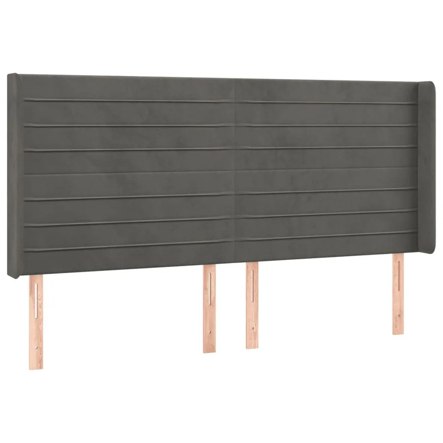 Sommier à lattes de lit matelas et LED Gris foncé 200x200 cm - 7