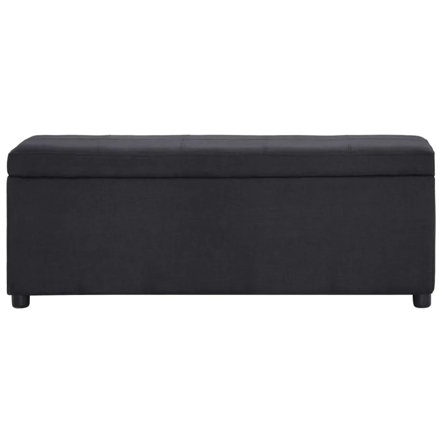 Banc avec compartiment de rangement 116 cm Noir Polyester - 2