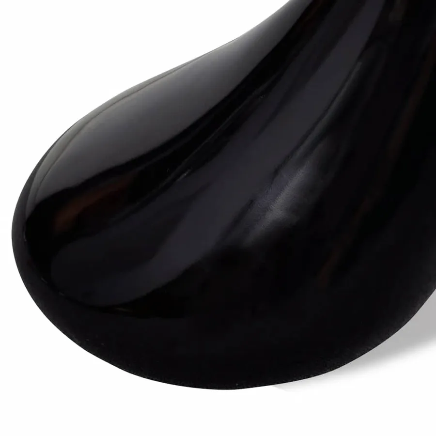 Table basse et dessus de table Verre rond Noir brillant 2 pcs - 6