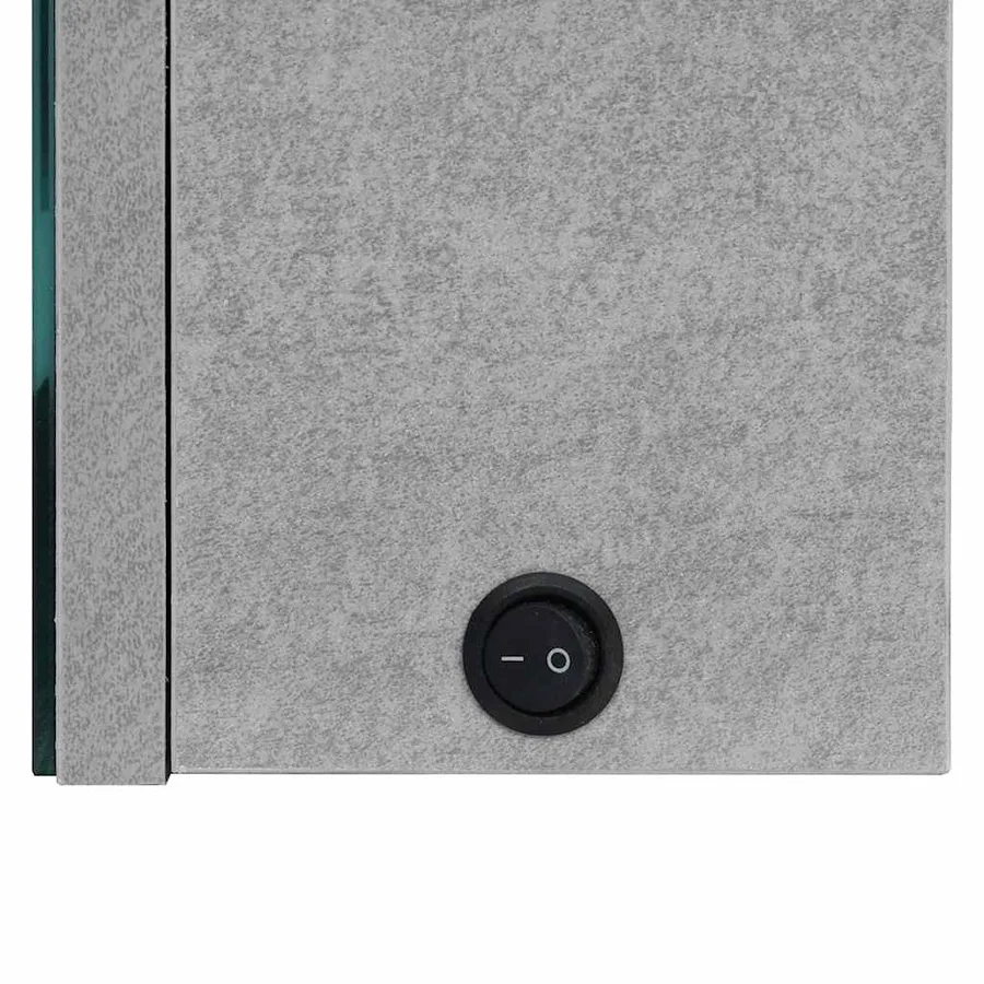 Armoire de salle de bain à miroir LED Gris béton 62x14x60 cm - 6