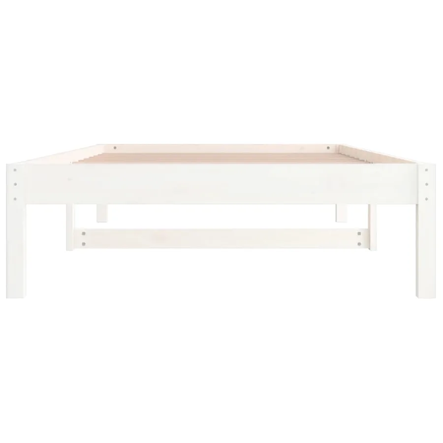 Lit de jour sans matelas blanc 90x200 cm bois de pin massif - 8
