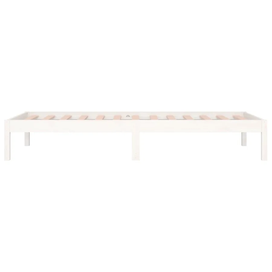 Lit de jour sans matelas blanc 90x200 cm bois de pin massif - 9