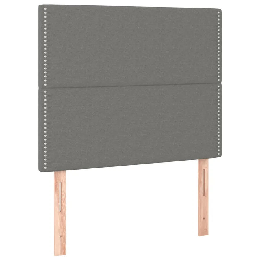 Sommier à lattes de lit avec matelas et LED Gris foncé 90x190cm - 7