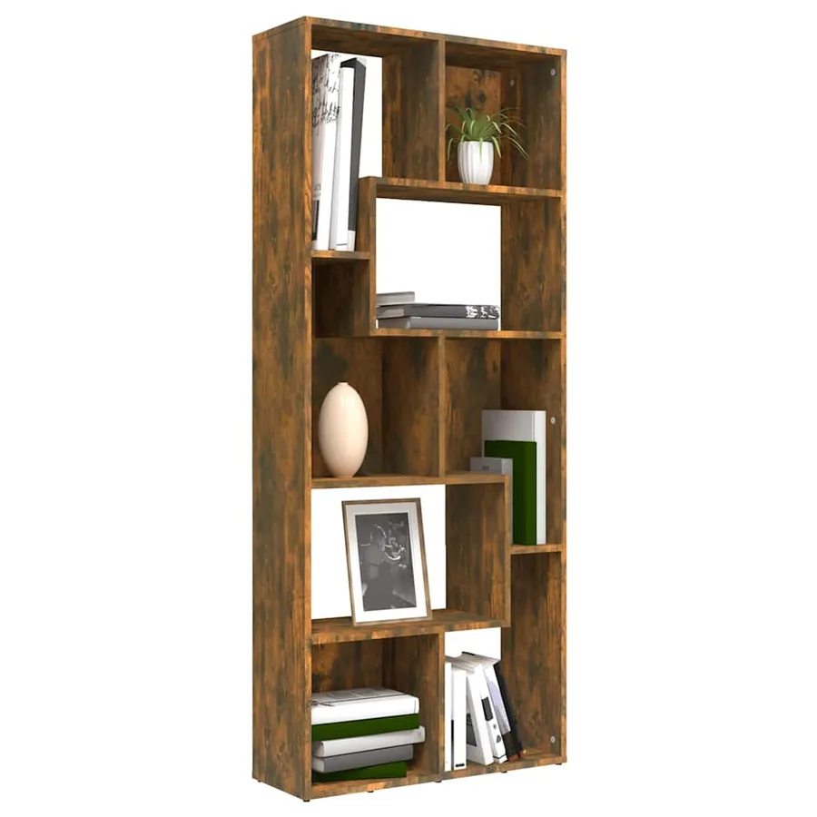 Bibliothèque Chêne fumé 67x24x161 cm Bois d'ingénierie - 8