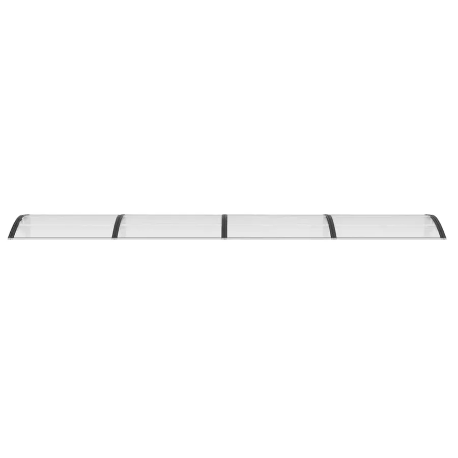 Auvent de porte Noir et transparent 400x75 cm Polycarbonate - 4