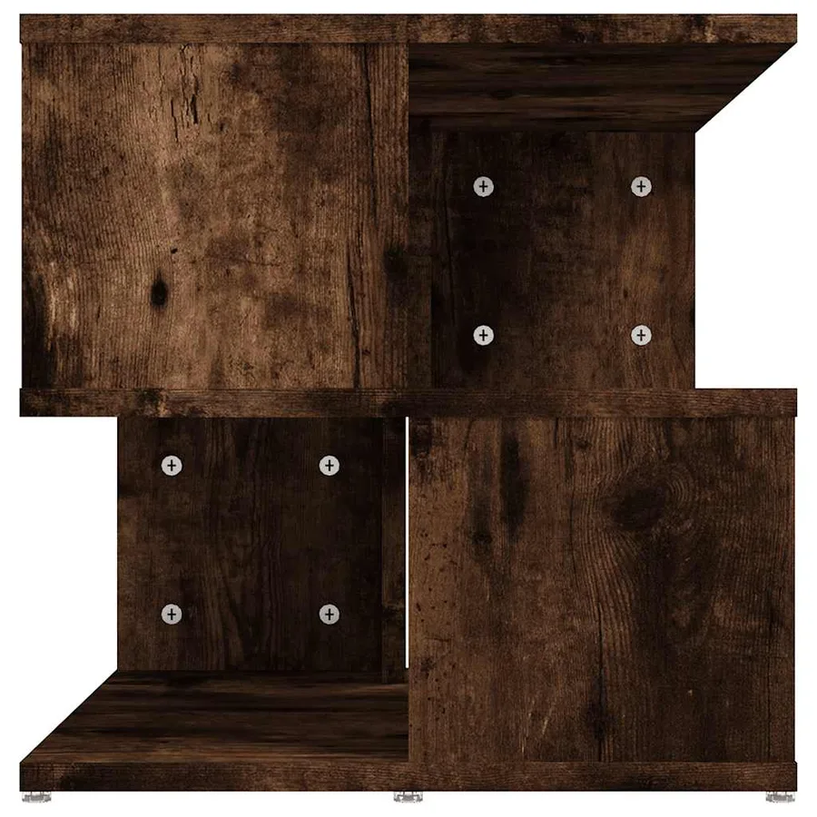 Table d'appoint Chêne fumé 40x40x40 cm Bois d'ingénierie - 4
