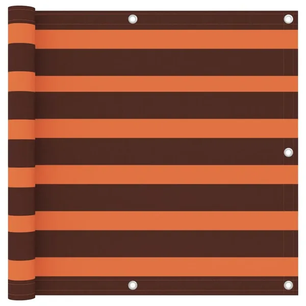 Écran de balcon Orange et marron 90x500 cm Tissu Oxford