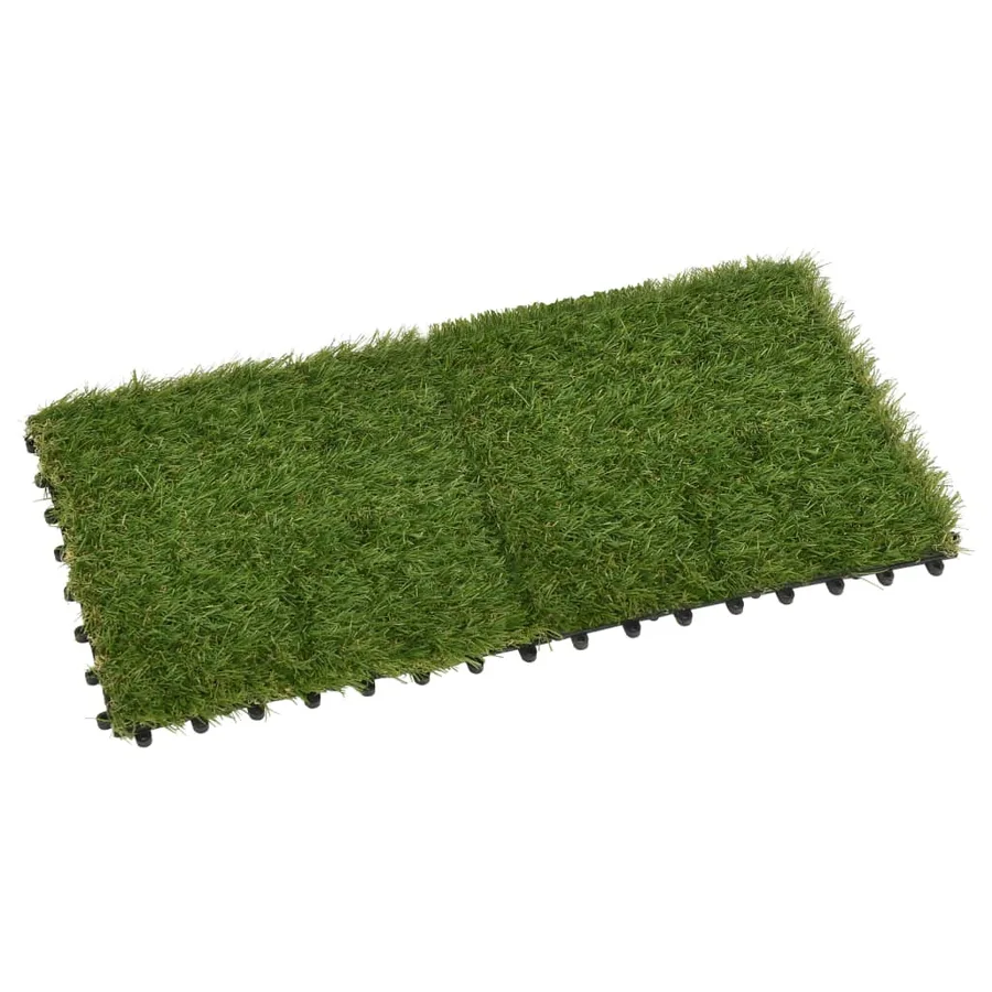 Carreaux de gazon artificiel 22 pcs Vert 30x30 cm - 3