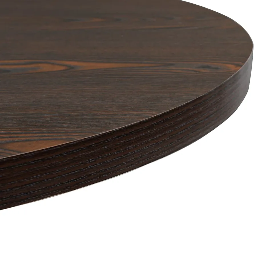 Table de bistro MDF et acier Rond 80 x 75 cm Frêne foncé - 5