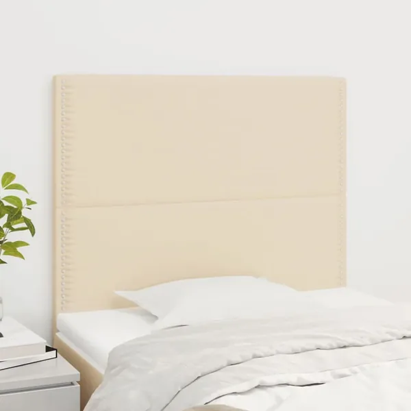 Tête de lit Crème 90x5x118/128 cm Tissu