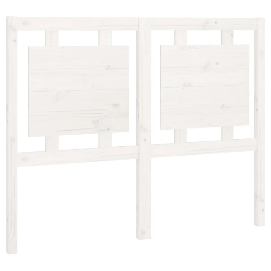 Tête de lit Blanc 125,5x4x100 cm Bois massif de pin - 2