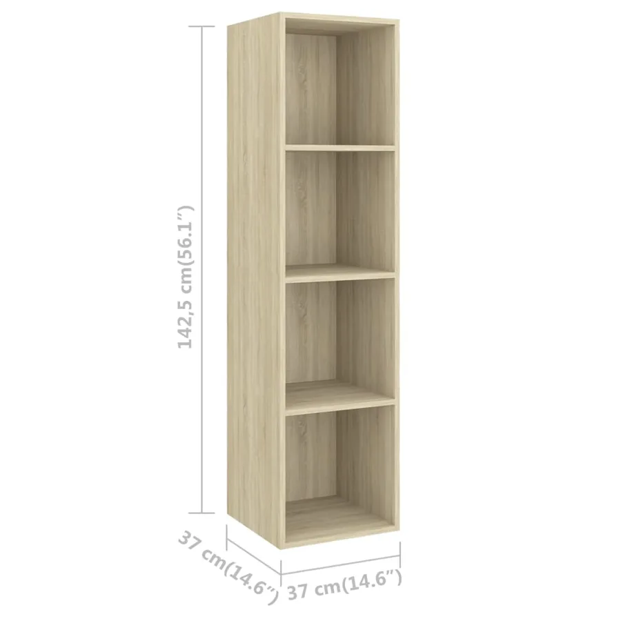 Ensemble de meubles TV 2 pcs Chêne sonoma Bois d'ingénierie - 7