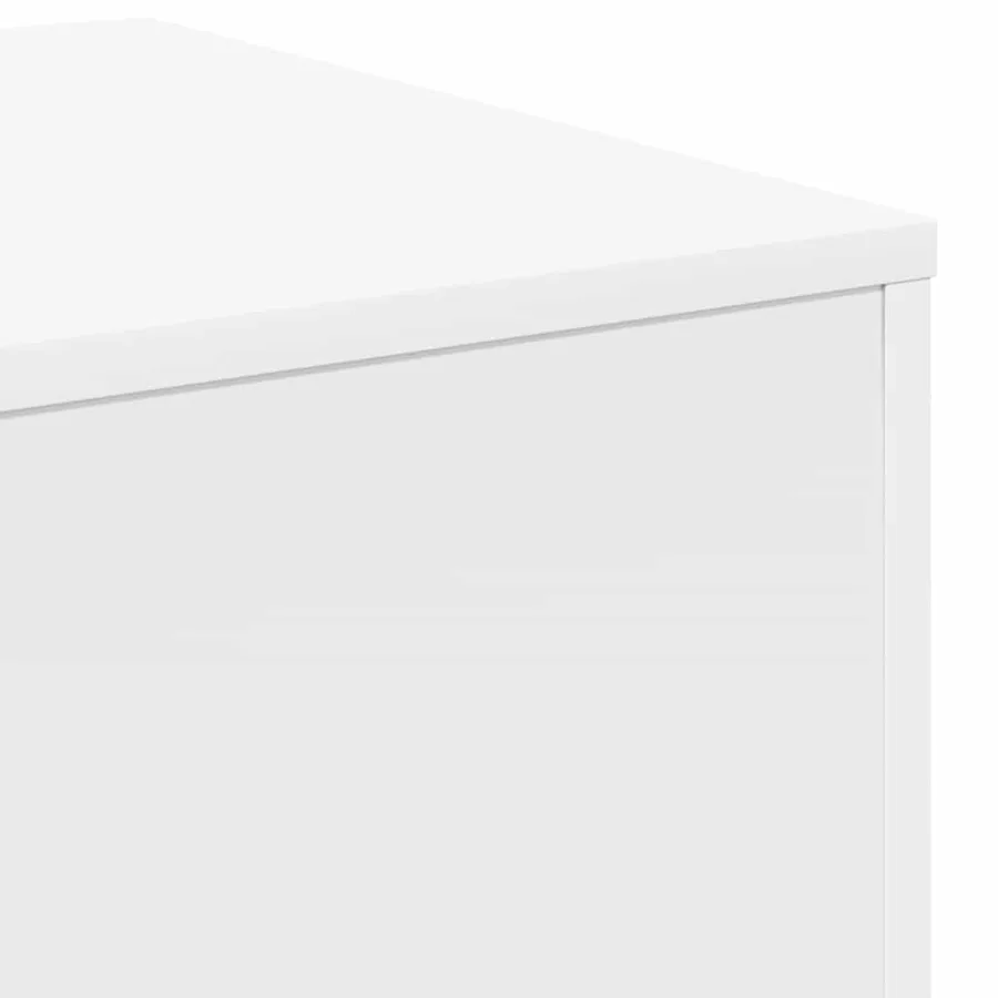 Tables d'appoint 3 pièces en bois d'ingénierie blanc - 8