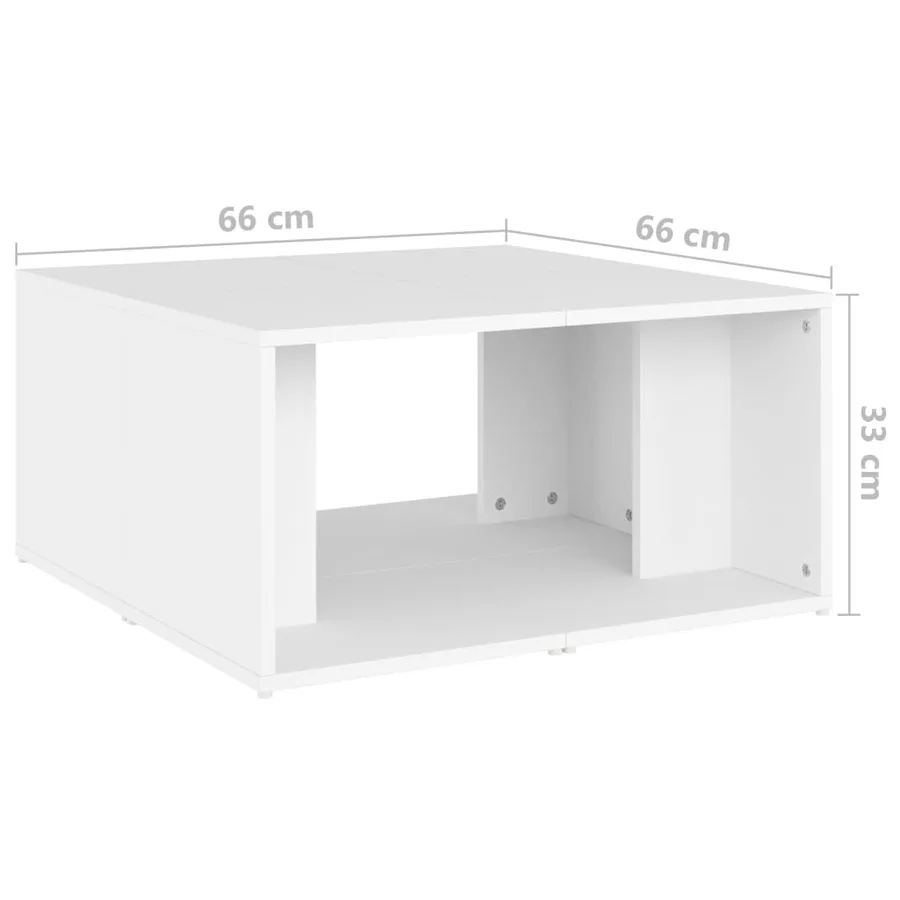Tables basses 4 pcs blanc 33x33x33 cm bois d'ingénierie - 10