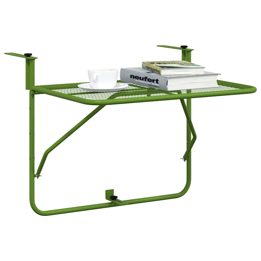 Table de balcon Vert 60x40 cm Acier - 4