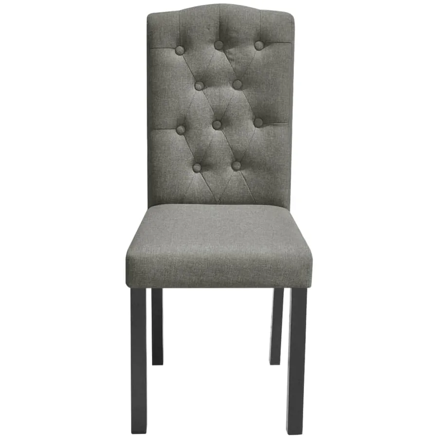 Chaises à manger lot de 2 gris tissu - 3