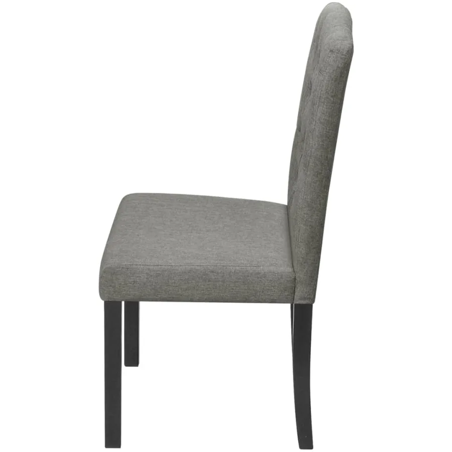Chaises à manger lot de 2 gris tissu - 4
