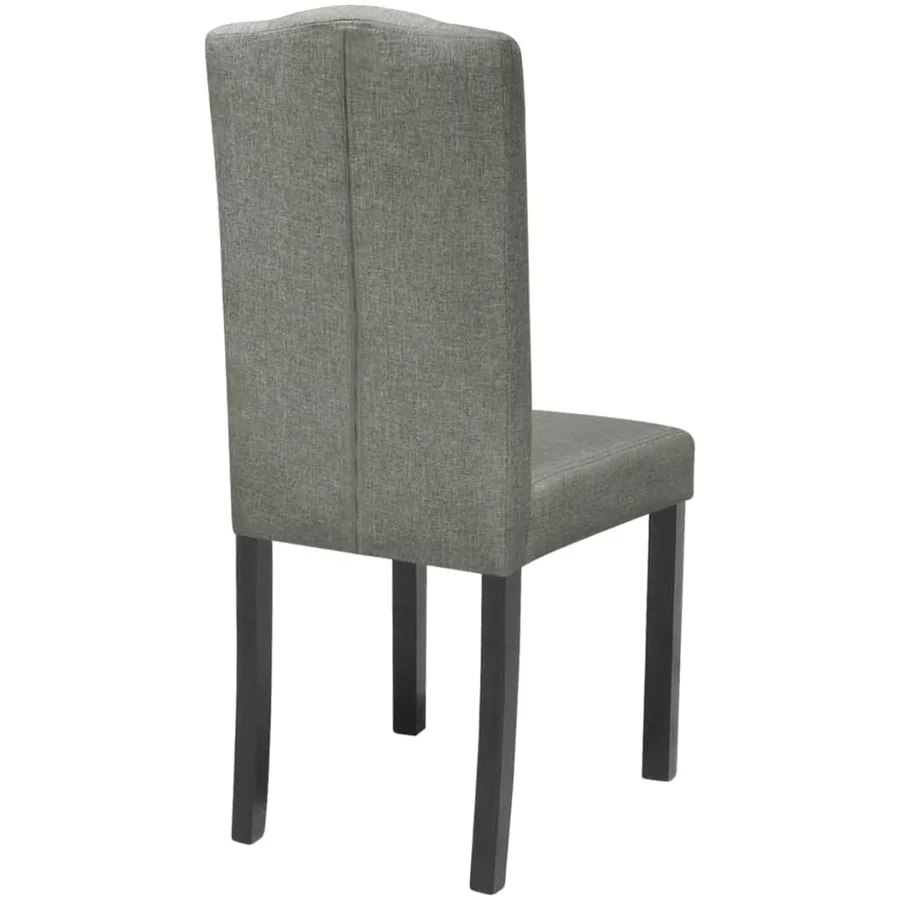 Chaises à manger lot de 2 gris tissu - 5
