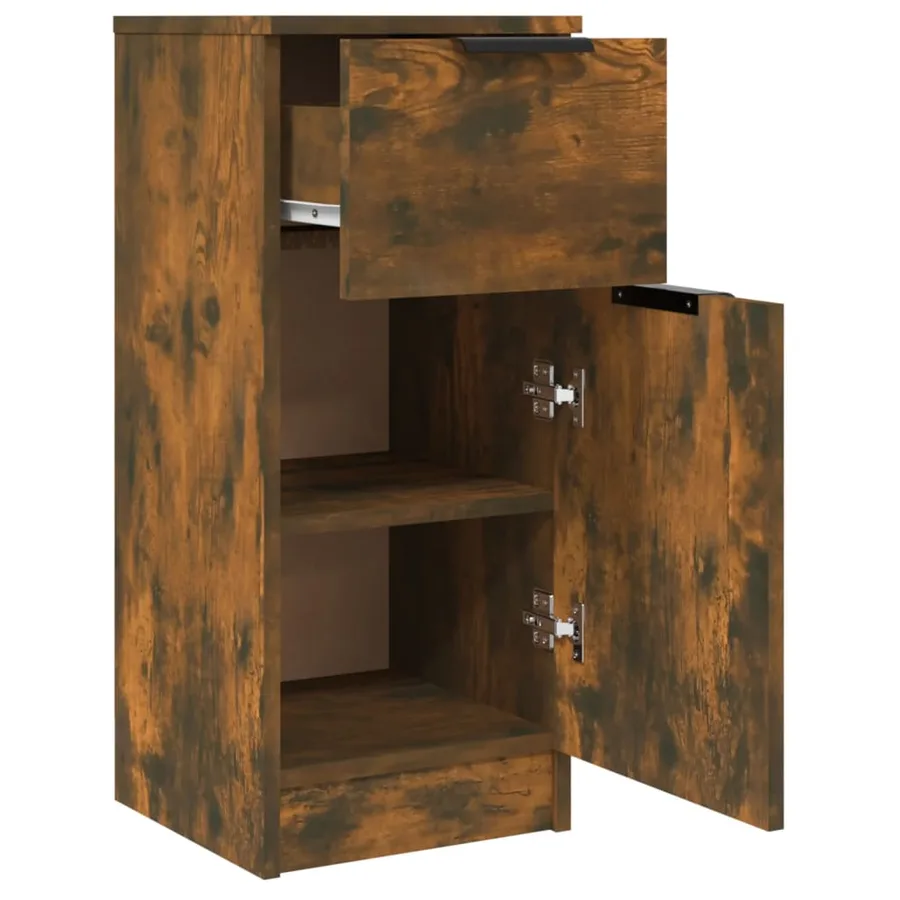 Buffets 2 pcs Chêne fumé 30x30x70 cm Bois d'ingénierie - 6