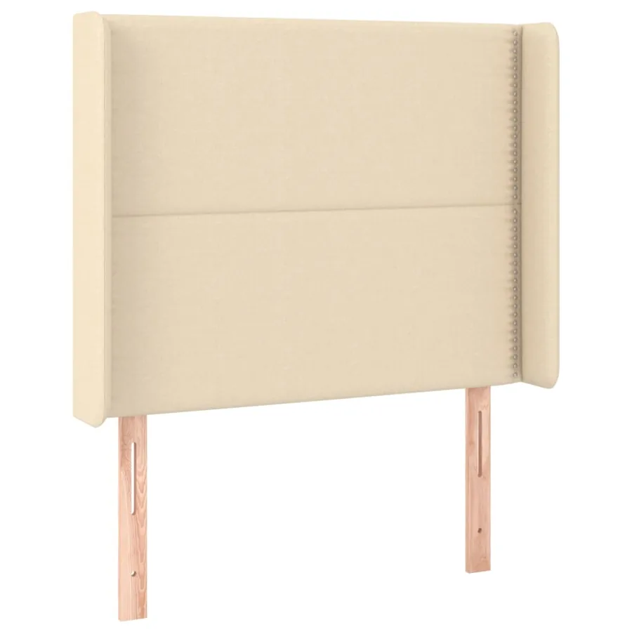Sommier à lattes de lit avec matelas Crème 90x200 cm Tissu - 6