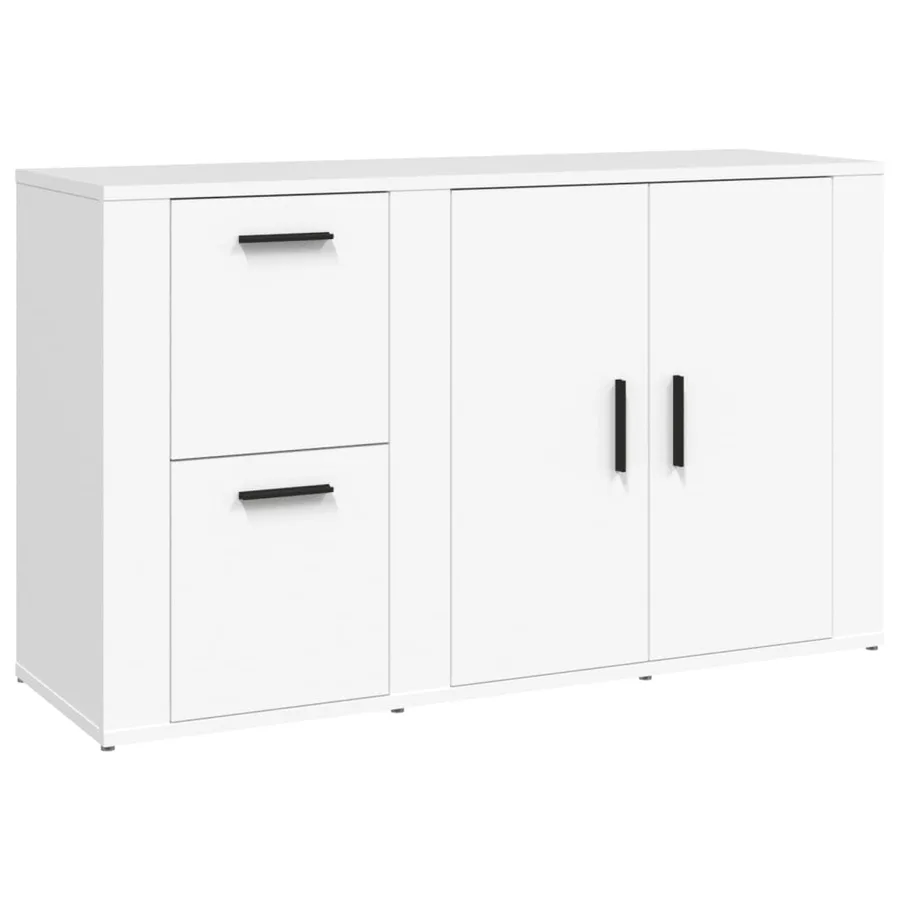 Buffet Blanc 100x33x59,5 cm Bois d'ingénierie - 2