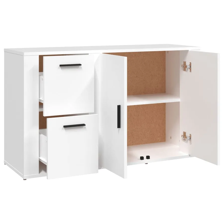 Buffet Blanc 100x33x59,5 cm Bois d'ingénierie - 8