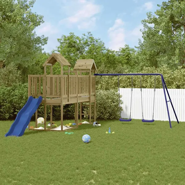 Aire de jeux d'extérieur bois de pin imprégné