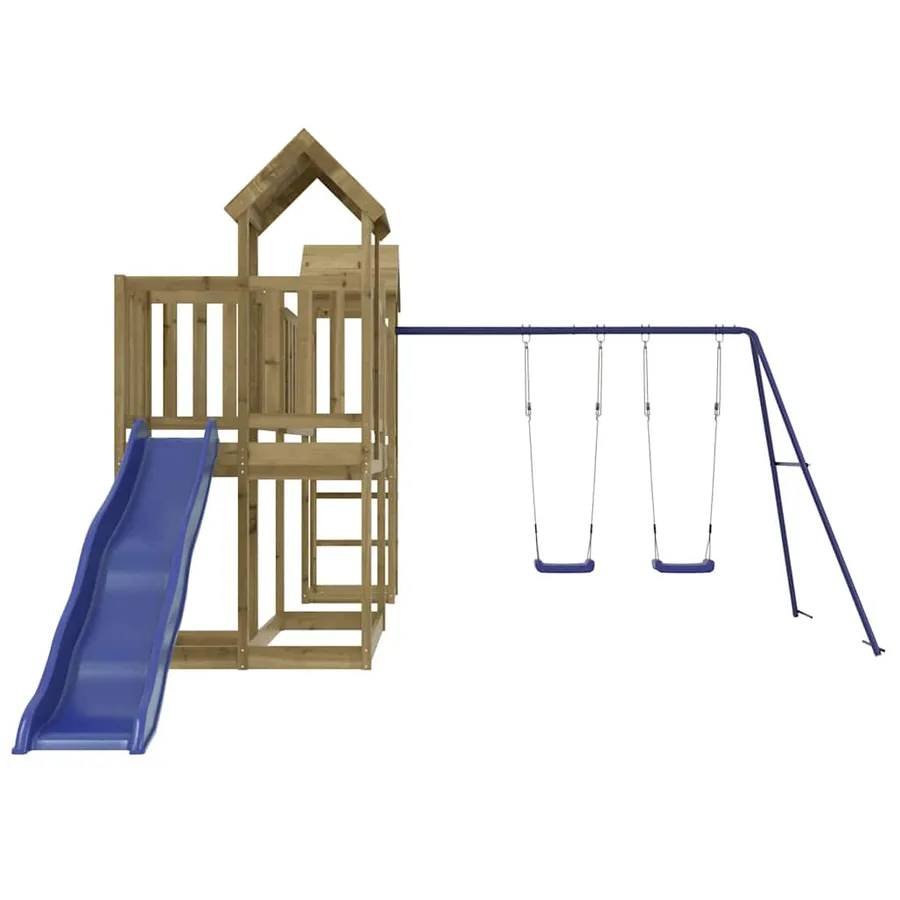 Aire de jeux d'extérieur bois de pin imprégné - 4
