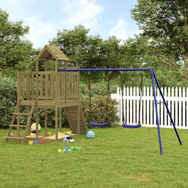 Aire de jeux d'extérieur bois de pin imprégné